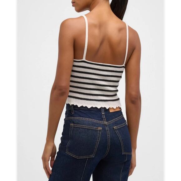 Ulla Johnson Klea Tank Top in Noir Stripe M - Picture 5 of 6